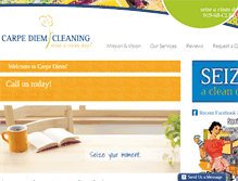Tablet Screenshot of carpediemcleaning.com